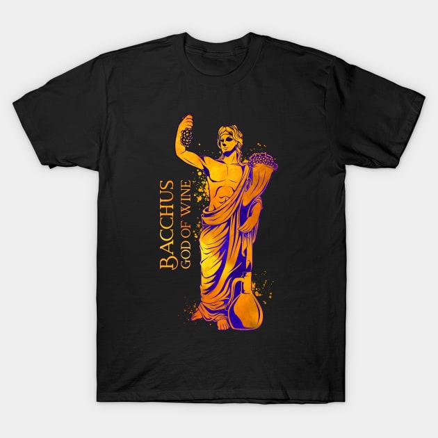 God of wine - Bacchus T-Shirt by Modern Medieval Design